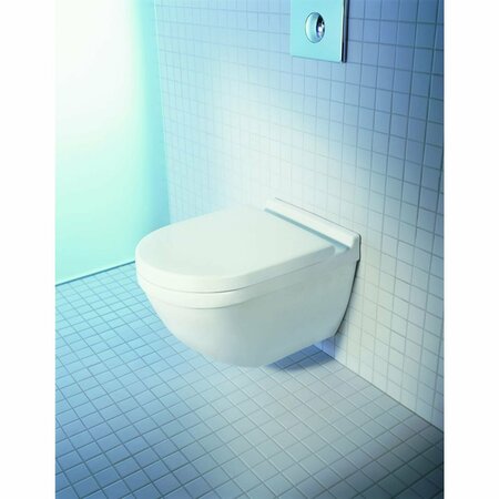 Duravit Toilet WMt, 21 1/4", Starck 3 Wht Durafix, 4.5 l gpf, Wall Mount, White Alphin 2527090092